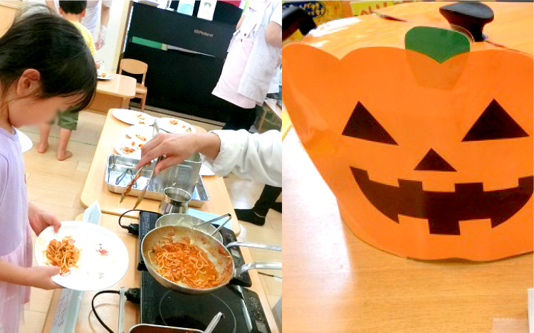 給食内容と栄養量